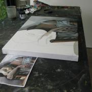 in het atelier