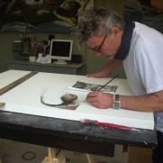 in het atelier