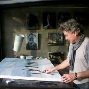in het atelier