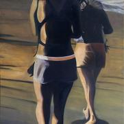 Twee meisjes op het strand