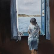 Woman at the window at Figueres (Dali)